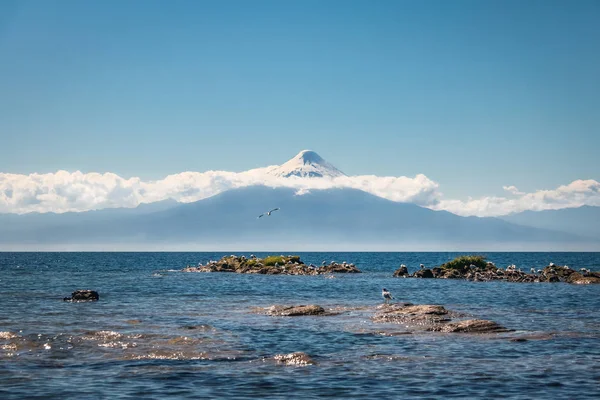 Vulcano Osorno Lago Llanquihue Frutillar Cile — Foto Stock