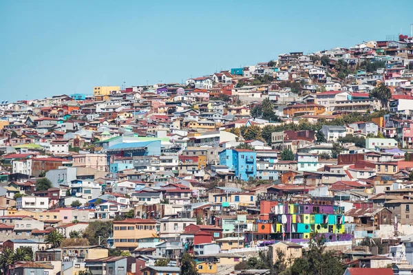 Husen Valparaiso Visa Från Cerro Concepcion Hill Valparaiso Chile — Stockfoto