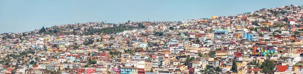 Vista Panorâmica Casas Valparaíso Vista Cerro Concepcion Hill Valparaíso Chile — Fotografia de Stock