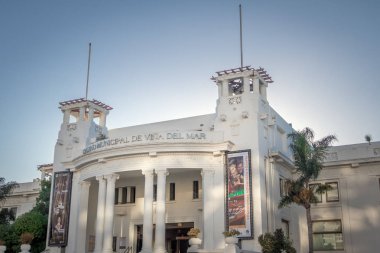 Vina del Mar, Şili - 25 Aralık 2018 Vina del Mar Casino - Vina del Mar, Şili