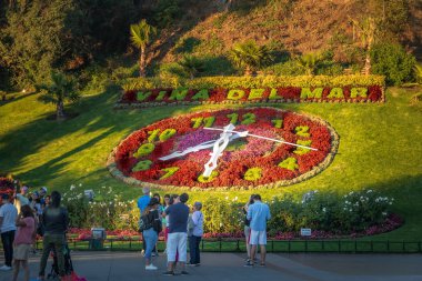 Vina del Mar, Chile - Mar 25, 2018: Vina del Mar Clock Flower (Reloj de Flores) - Vina del Mar, Chile