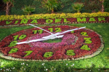 Vina del Mar, Chile - Mar 25, 2018: Vina del Mar Clock Flower (Reloj de Flores) - Vina del Mar, Chile