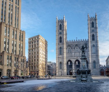 Basilica of Notre-Dame of Montreal and Place d'Armes - Montreal,