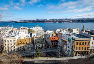 Québec, Kanada - 27 Kasım 2016: Quebec Fre yüksek görünümünü