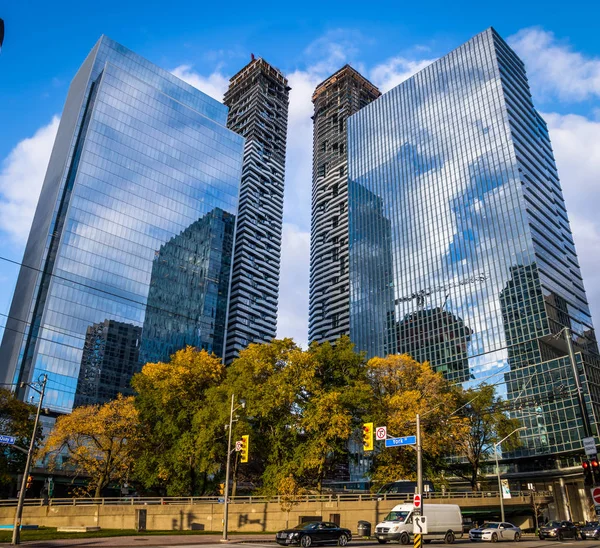 Moderne Wolkenkrabbers Het Financial District Van Downtown Toronto — Stockfoto