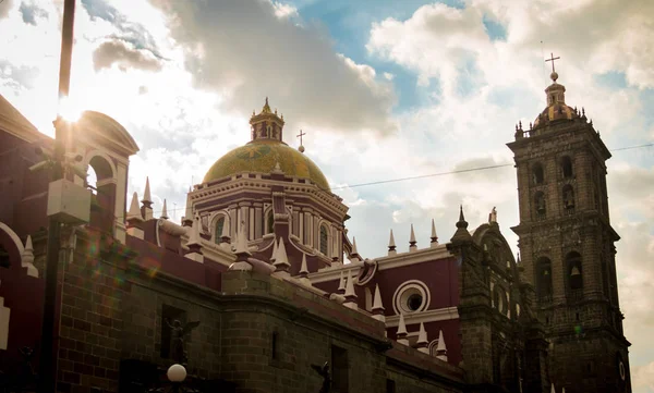 Kathedrale Von Puebla Puebla Mexiko — Stockfoto