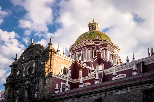 Kuppel Der Kathedrale Von Puebla Puebla Mexiko — Stockfoto