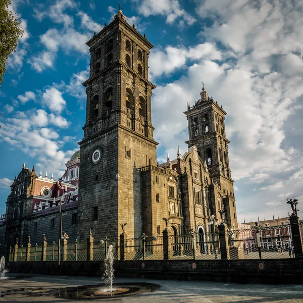 Puebla Katedrali Puebla Meksika — Stok fotoğraf