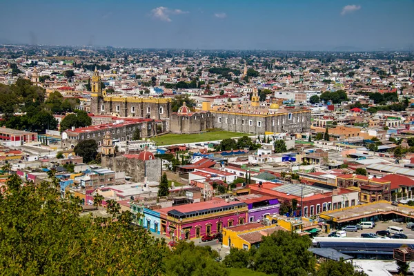 Hoge Achting Van Cholula City Cholula Puebla Mexico — Stockfoto