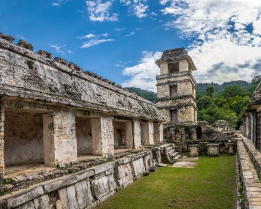 Sarayı ve Maya harabelerini Palenque - Chiapas, Mex gözlemevinde