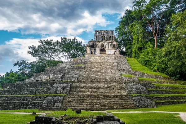 Tempel Korset Maya Ruinerna Palenque Chiapas Mexiko — Stockfoto