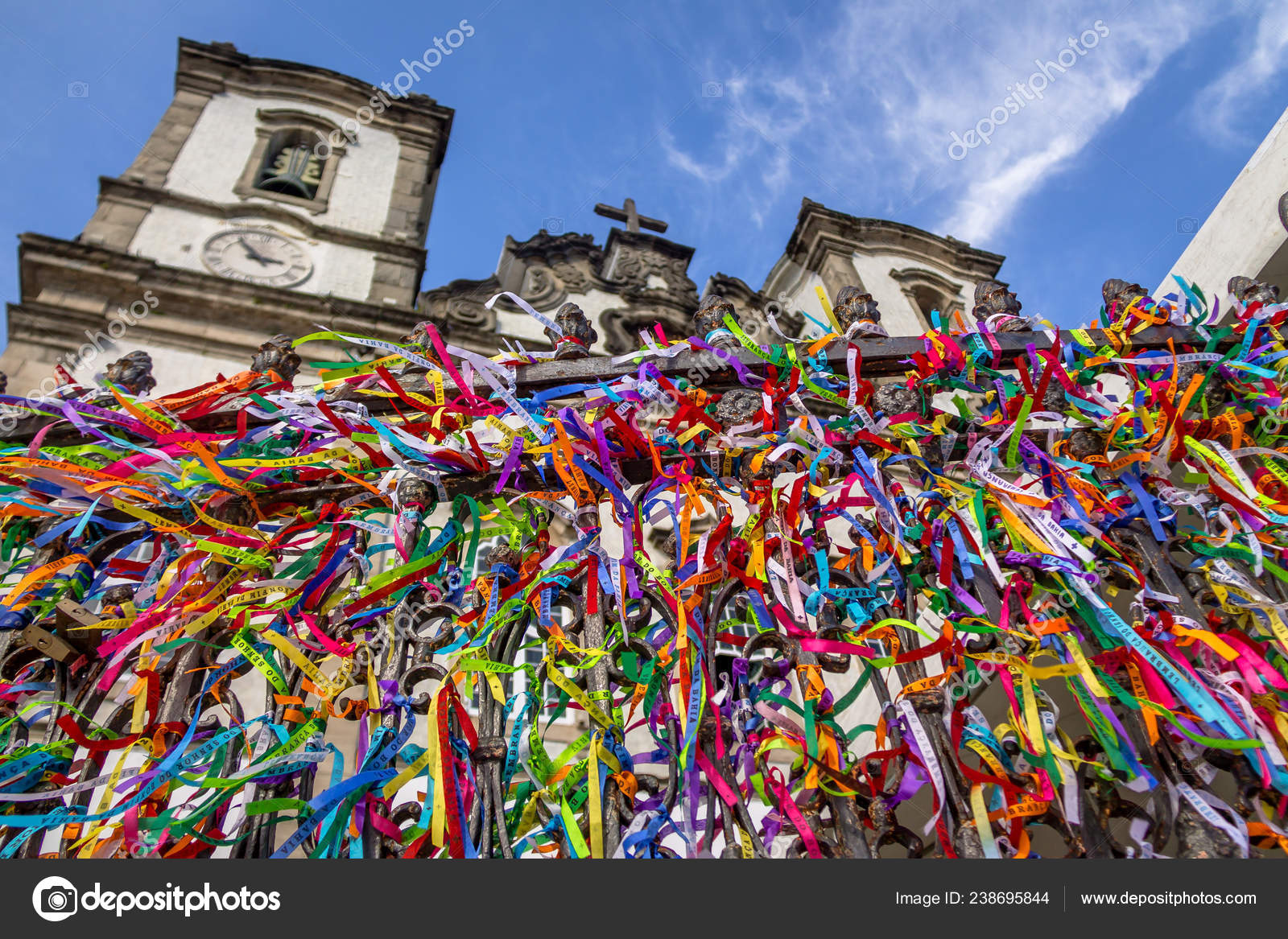 Fitas Coloridas Senhor Bonfim Diante Igreja Nosso Senhor Bonfim