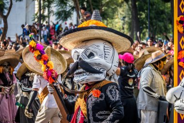 Mexico City, Meksika - 29 Ekim 2016: Gün ölü geçit 