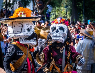 Mexico City, Meksika - 29 Ekim 2016: Gün ölü geçit 