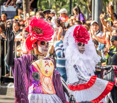 Mexico City, Meksika - 29 Ekim 2016: Gün ölü geçit 