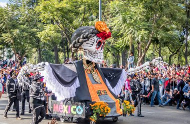 Mexico City, Meksika - 29 Ekim 2016: Gün ölü geçit 