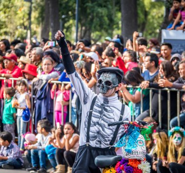 Mexico City, Meksika - 29 Ekim 2016: Gün ölü geçit 