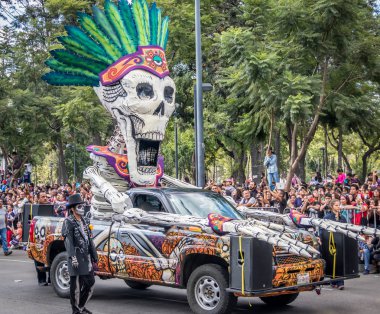 Mexico City, Meksika - 29 Ekim 2016: Gün ölü geçit 