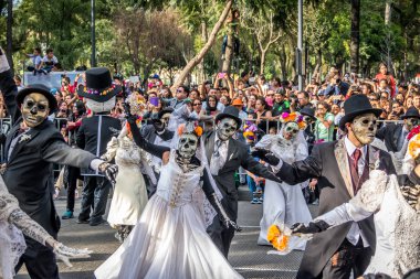 Mexico City, Meksika - 29 Ekim 2016: Gün ölü geçit 
