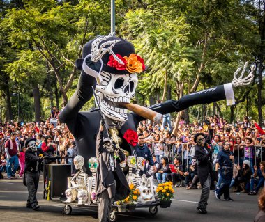 Mexico City, Meksika - 29 Ekim 2016: Gün ölü geçit 