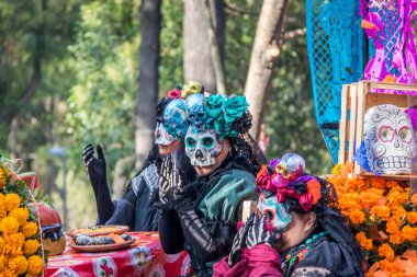 Mexico City, Meksika - 29 Ekim 2016: Gün ölü geçit 