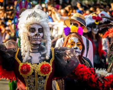 Mexico City, Meksika - 29 Ekim 2016: Gün ölü geçit 