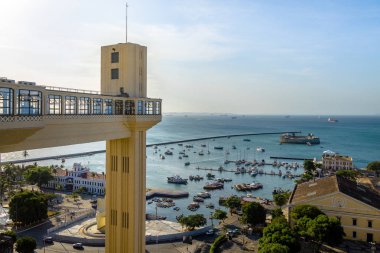 Elevador Lacerda (Lacerda Asansör) gün batımında - Salvador, Bahia, Brezilya