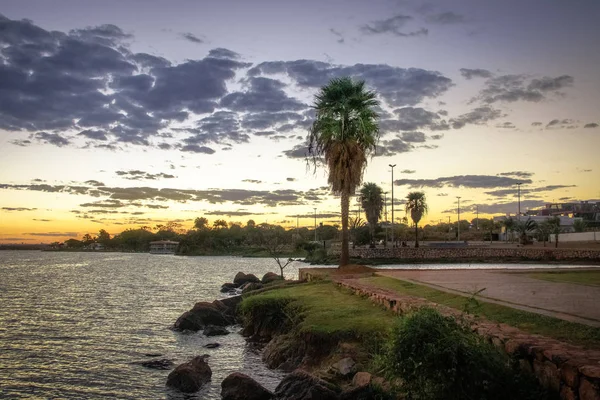 Sunset Paranoa Lake Promenade Brasilia Distrito Federal Brazylia — Zdjęcie stockowe