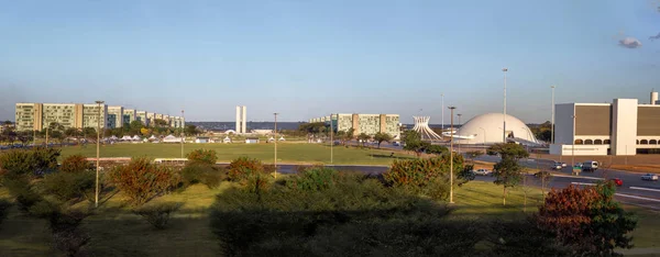 Vista Panorâmica Brasília Esplanada Dos Ministérios Brasília Distrito Federal Brasil — Fotografia de Stock