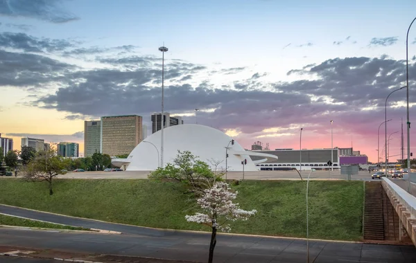 Coucher Soleil Sur Brasilia Brasilia Brésil — Photo