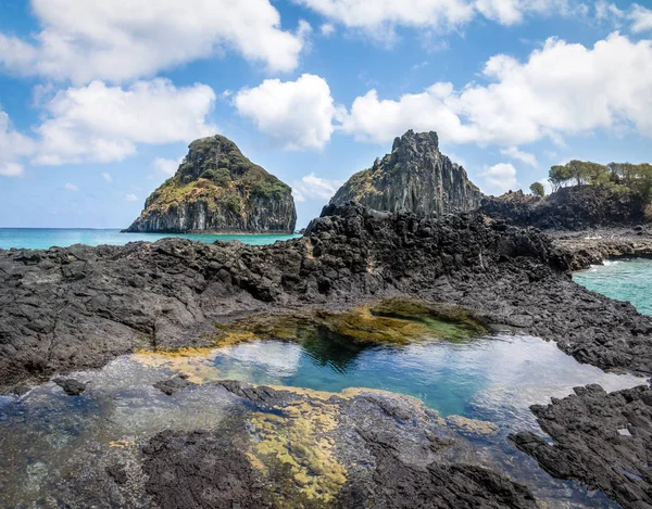 Piscina Natural Praia Baia Dos Porcos Morro Dois Irmaos Fernando — Fotografia de Stock