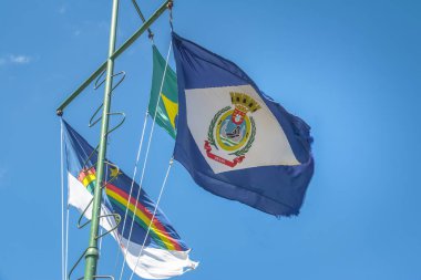 Bayraklar Fernando de Noronha, Pernambuco ve Brezilya Nossa Senhora dos Remedios kale - Fernando de Noronha, Pernambuco, Brezilya