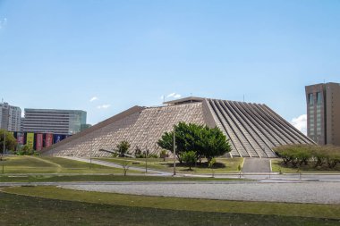 Brasilia, Brezilya - 26 Ağustos 2018: Claudio Santoro Ulusal Tiyatrosu - Brasilia, Distrito Federal, Brezilya