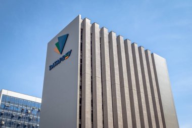 Brasilia, Brezilya - 27 Ağustos 2018: Instituto Nacional Dataprev Sosyal Güvenlik Enstitüsü - veri işleme şirket yapmak Seguro sosyal ya da Previdencia sosyal - Inss - Brasilia, Distrito Federal, Brezilya