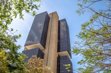 Brasilia, Brezilya - 27 Ağustos 2018: Merkez Bankası Brezilya Genel Müdürlük Binası - Brasilia, Distrito Federal, Brezilya