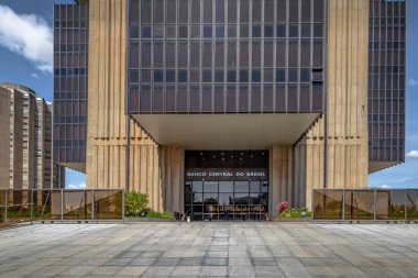 Brasilia, Brazil - Aug 27, 2018: Central Bank of Brazil headquarters building - Brasilia, Distrito Federal, Brazil clipart