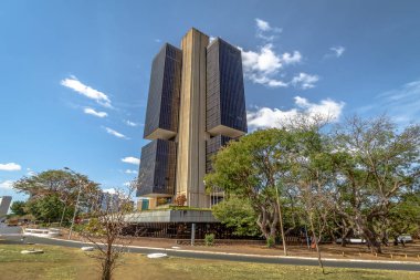 Brasilia, Brezilya - 27 Ağustos 2018: Merkez Bankası Brezilya Genel Müdürlük Binası - Brasilia, Distrito Federal, Brezilya