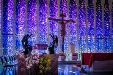 Brasilia, Brezilya - 27 Ağustos 2018: Dom Bosco Sığınak İçişleri - Brasilia, Distrito Federal, Brezilya