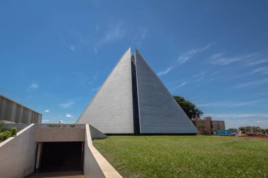 Brasilia, Brezilya - 28 Ağustos 2018: İyi Niyet Tapınağı (Templo da Boa Vontade) - Brasilia, Distrito Federal, Brezilya