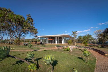 Brasilia, Brezilya - 28 Ağustos 2018: Centro kültürel Banco yapmak Brasil - Ccbb - banka, Brezilya Kültür Merkezi - Brasilia, Distrito Federal, Brezilya