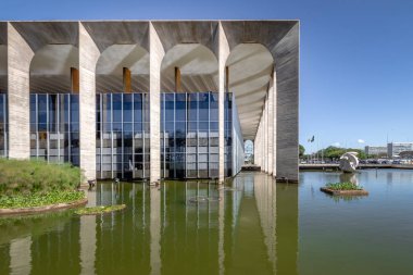 Brasilia, Brezilya - 29 Ağustos 2018: Itamaraty Sarayı - Brasilia, Distrito Federal, Brezilya