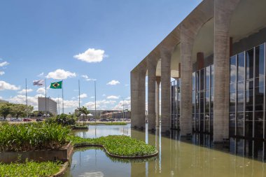 Brasilia, Brezilya - 29 Ağustos 2018: Itamaraty Sarayı - Brasilia, Distrito Federal, Brezilya