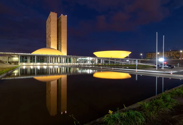Brasilia Brazílie Aug 2018 Brazilské Národní Kongres Noci Brasilia Distrito — Stock fotografie