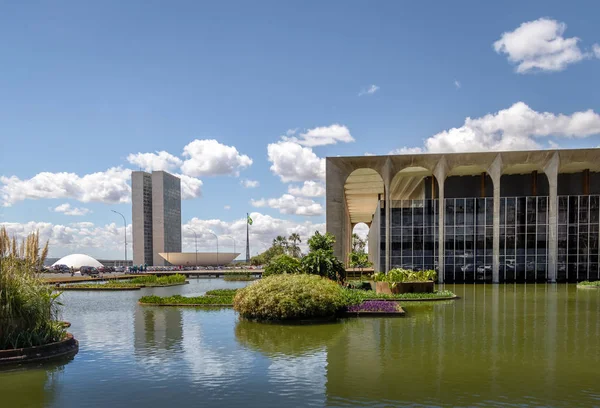 Brasilien Brasilien August 2018 Itamaraty Palast Und Nationalkongress Brasilien Distrito — Stockfoto