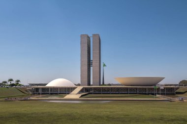 Brasilia, Brezilya - 24 Ağustos 2018 Brezilya Ulusal Kongresi - Brasilia, Distrito Federal, Brezilya