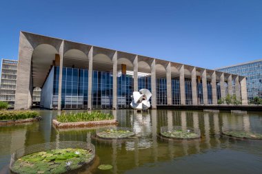 Brasilia, Brasil - Aug 26, 2018: Itamaraty Palace - Brasilia, Distrito Federal, Brazil