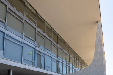 Brasilia, Brasil - Aug 26, 2018: Detail of Planalto Palace - Brasilia, Distrito Federal, Brazil