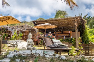 Fernando de Noronha - 7 Ekim 2017 Praia da Conceicao 'da Bar do Meio - Fernando de Noronha, Pernambuco, Brezilya