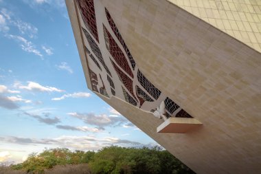 Brasilia, Brezilya - 26 Ağustos 2018: Tancredo Neves Pantheon, Anavatan ve özgürlük üç güçler Plaza (Praça dos Tres Poderes) - Brasilia, Distrito Federal, Brezilya