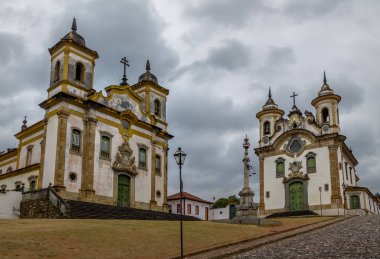Sao Francisco de Assis Church ve Nossa Senhora do Carmo Sanctuary - Mariana, Minas Gerais, Brezilya